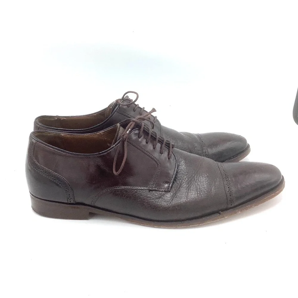 Mezlan‎ Mens Leather Brogue Cap Toe Oxfords Shoe Orbison Espresso Brown S…